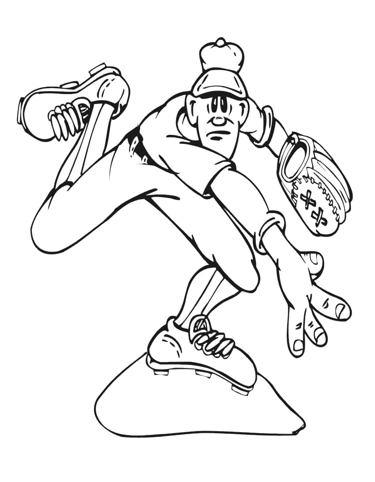 Lanceur de Baseball coloring page