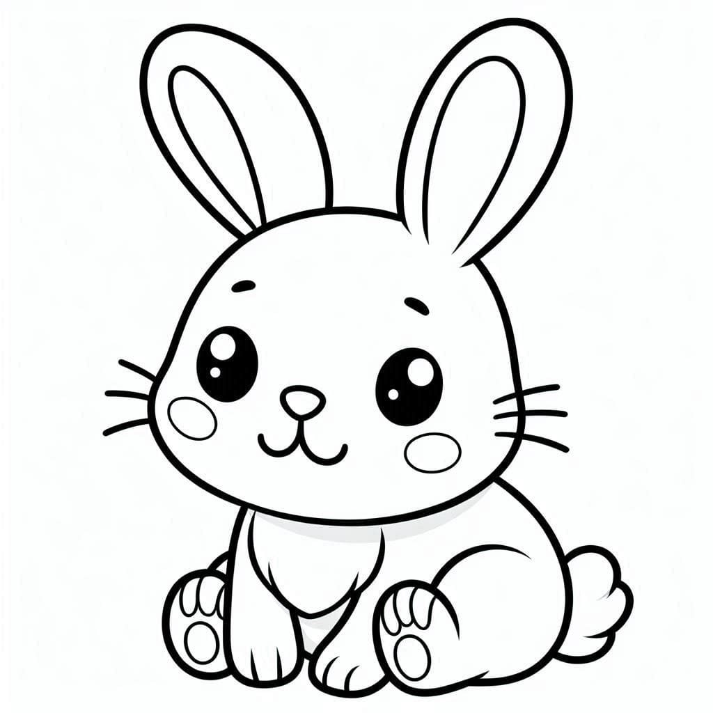 Coloriage Lapin Pour Les Enfants De 1 An