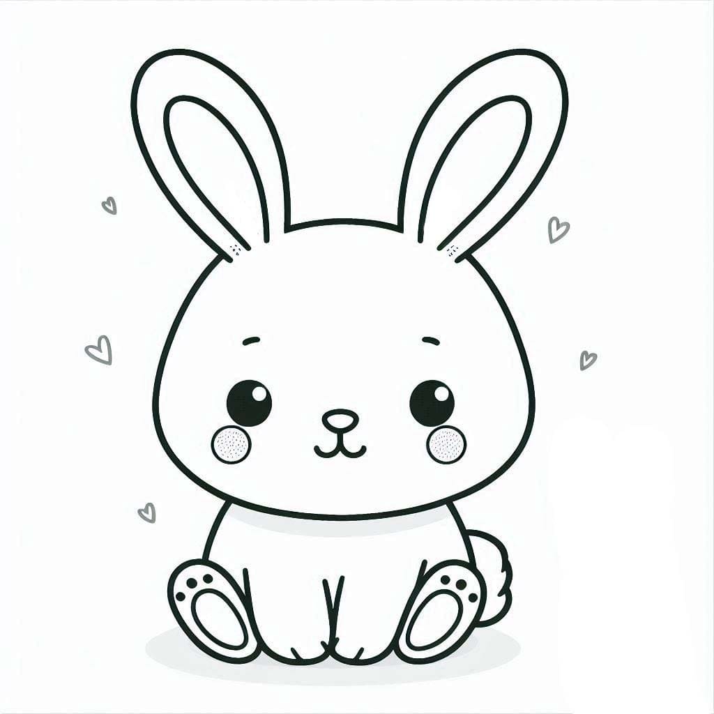 Coloriage Lapin Pour Les Enfants De 4 An