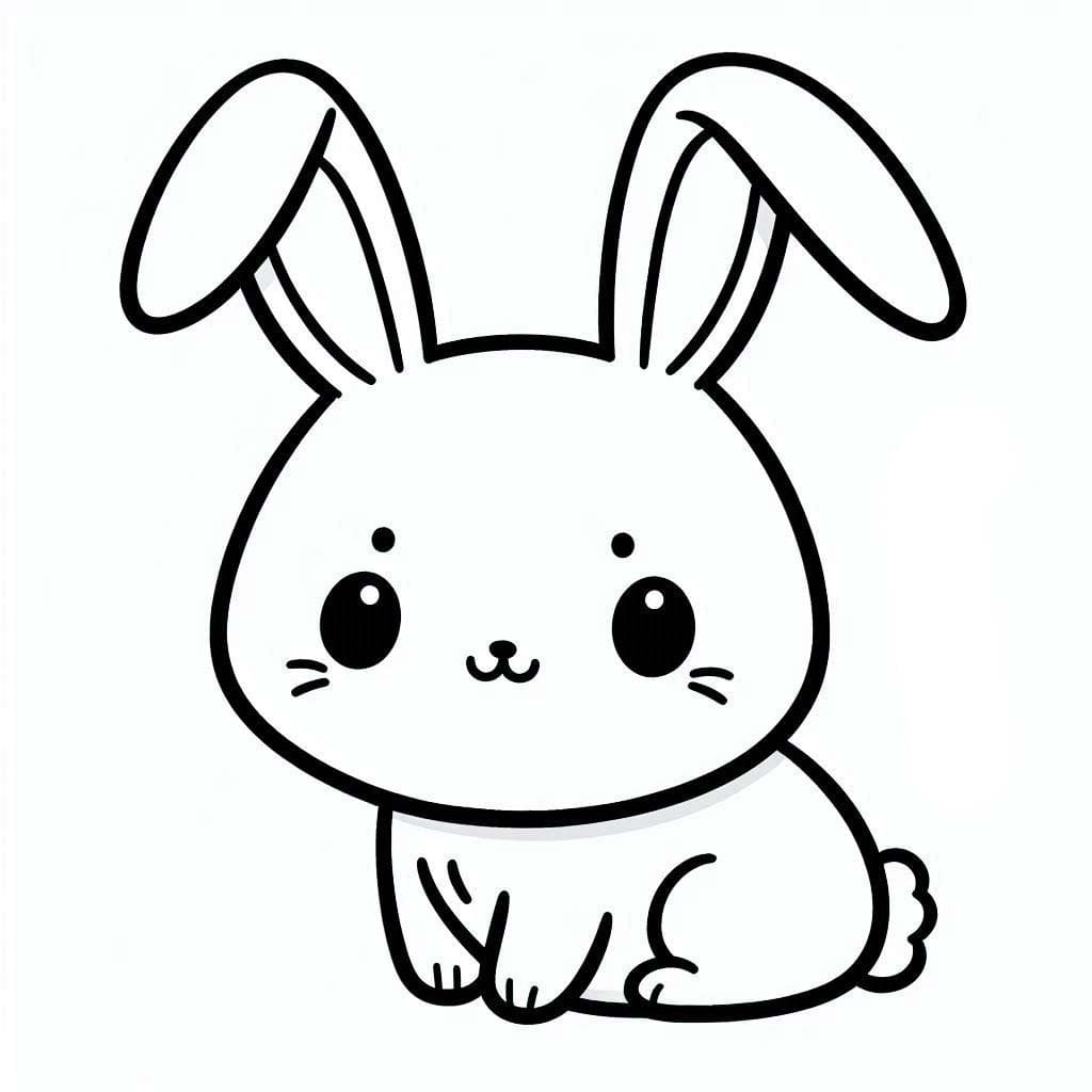 Coloriage Lapin Pour Les Enfants De 5 An