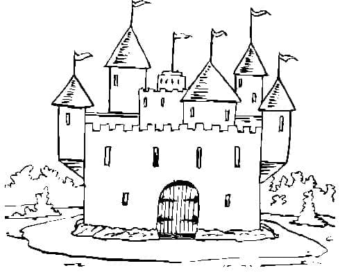 Le Château coloring page