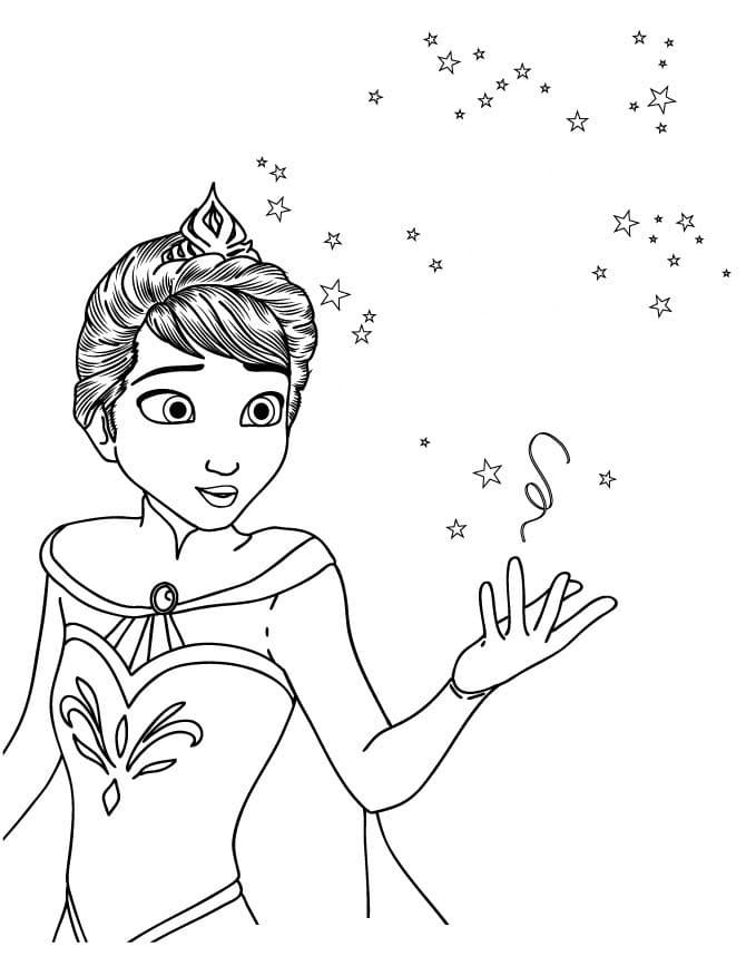Coloriage L'incroyable Elsa