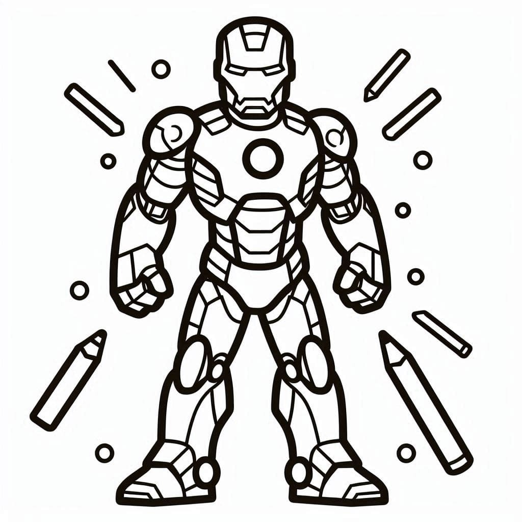 Coloriage Marvel Avengers Iron Man