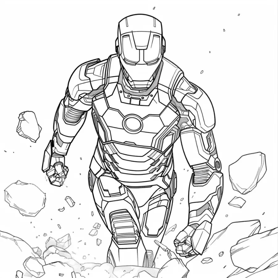 Coloriage Marvel Iron Man