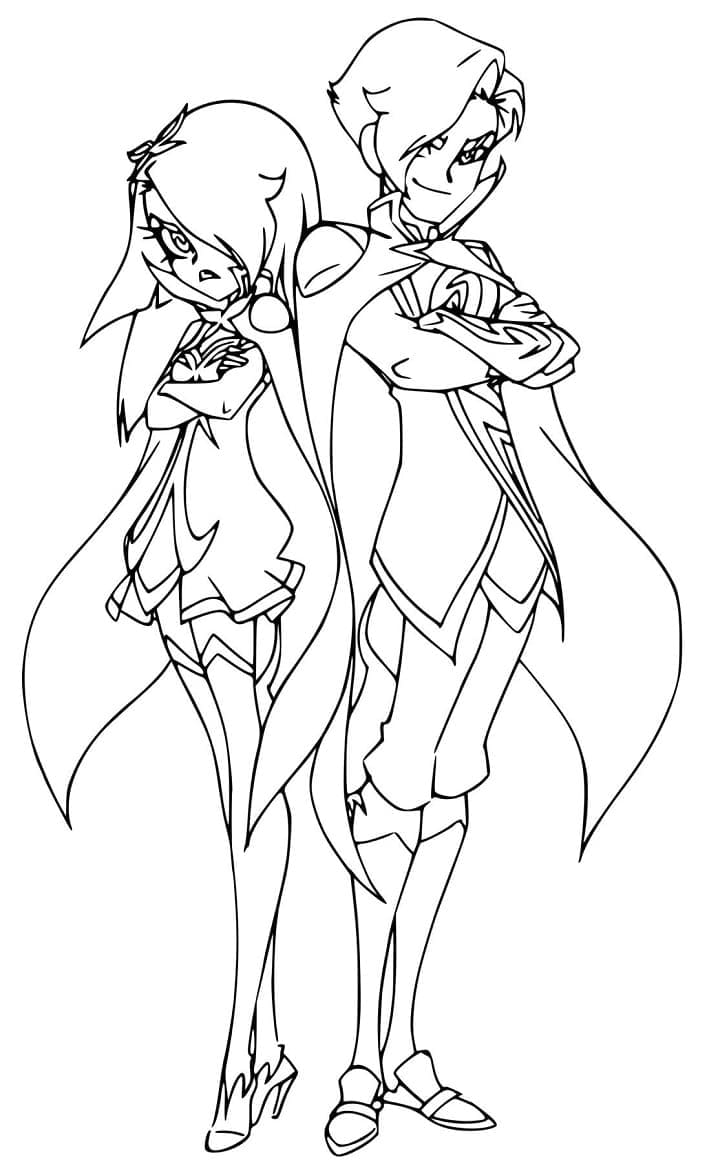 Mephisto et Praxina Lolirock coloring page