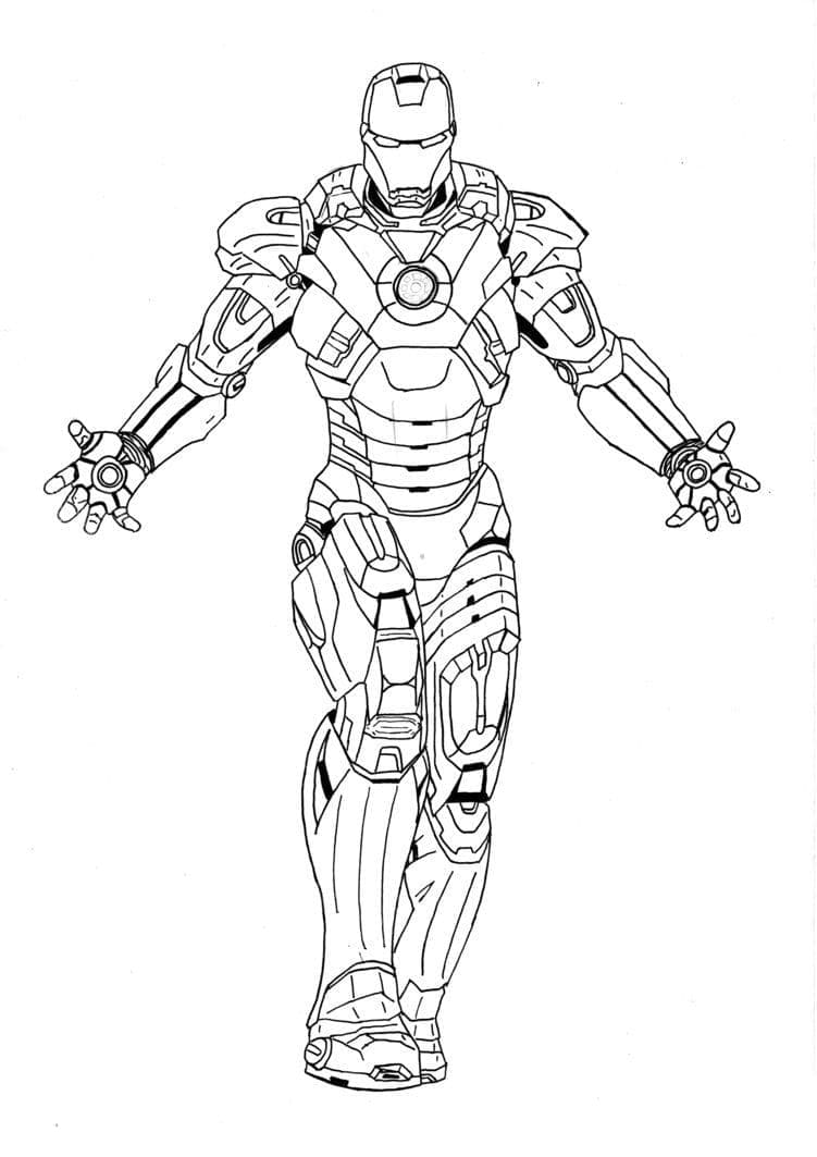 Mravel Iron Man coloring page