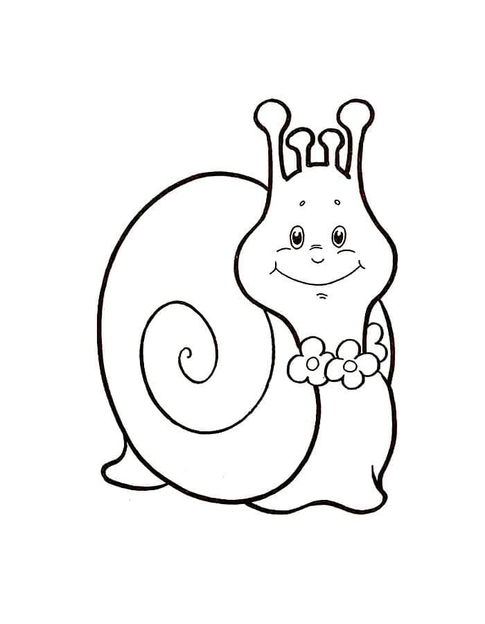 Peinture De Escargot Animé coloring page