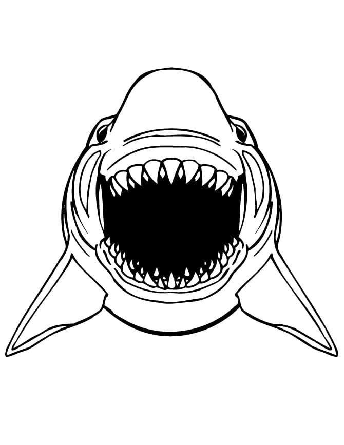 Peinture De Mâchoires De Requin coloring page