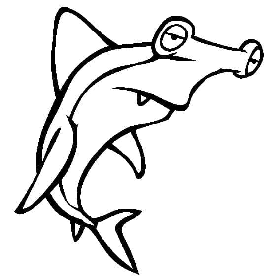 Peinture De Requin Marteau Amusant coloring page