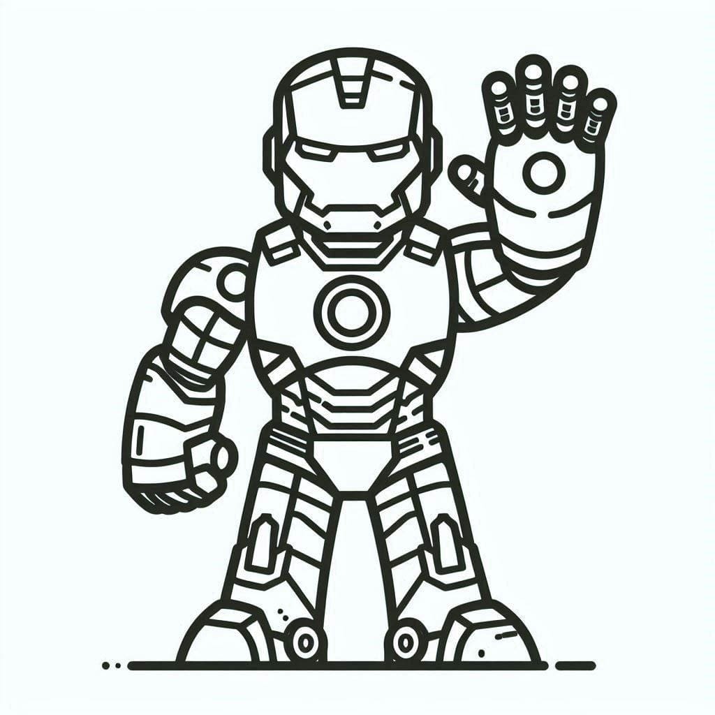 Coloriage Petit Super-héros Iron Man