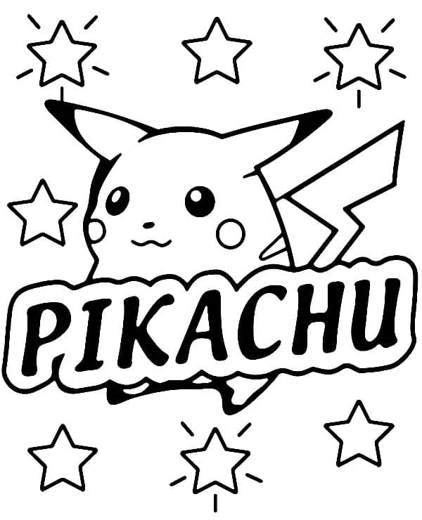 Coloriage Pikachu 4