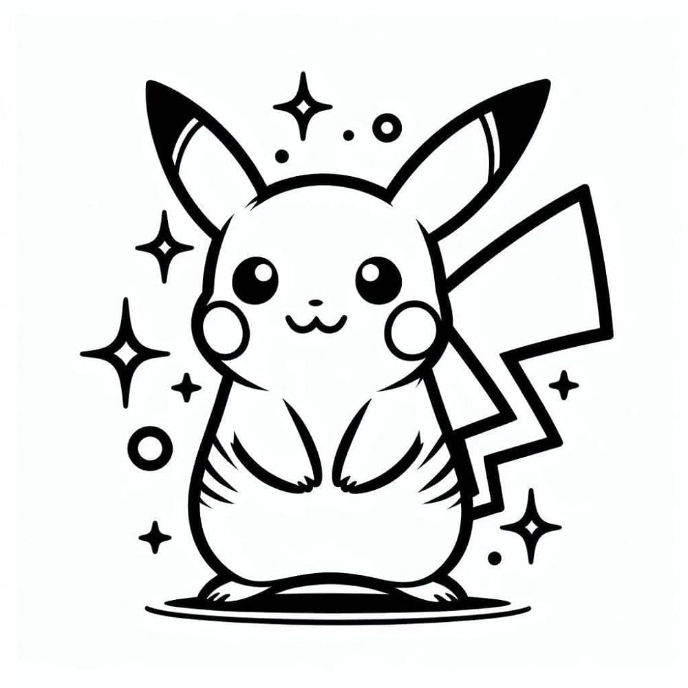 Pikachu de Pokemon coloring page