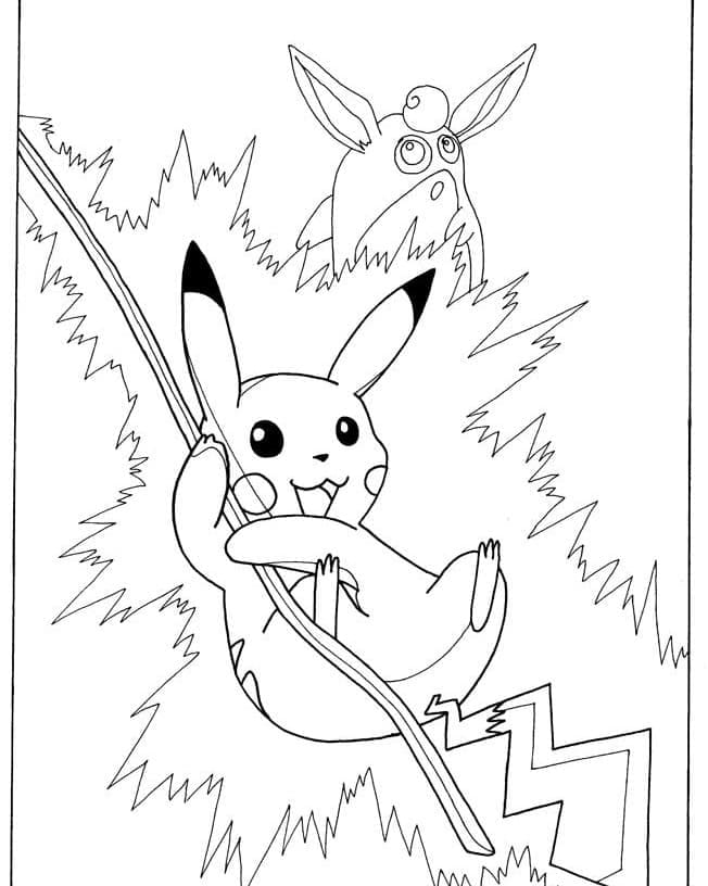 Pikachu est incroyable coloring page