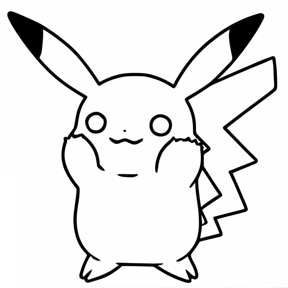 Pikachu Simple coloring page