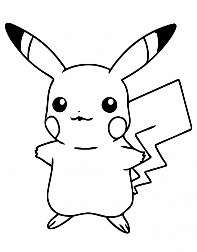 Pikachu très Joyeux coloring page