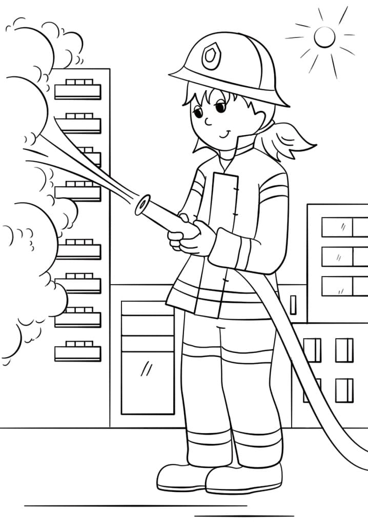 Pompière coloring page
