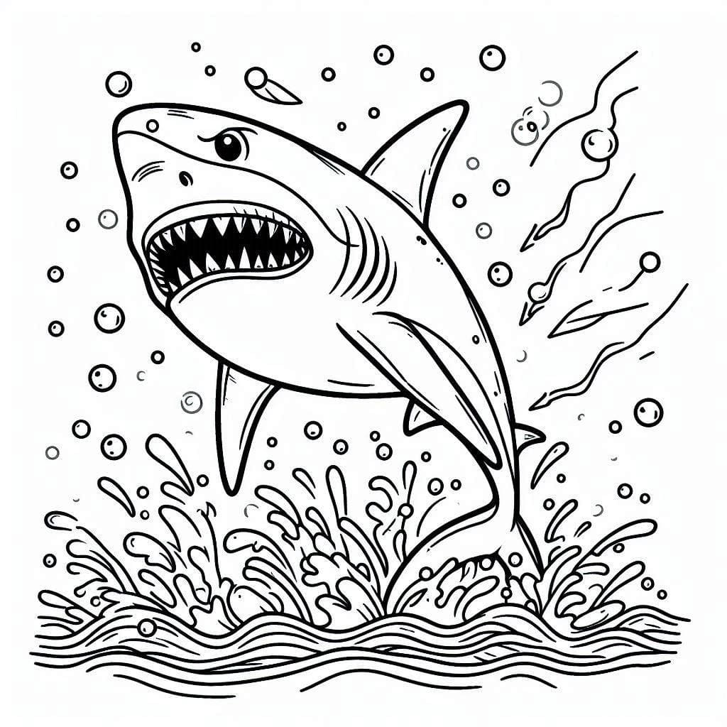 Coloriage Requin Pour Les Enfants De 1 An T l charger Et Imprimer 