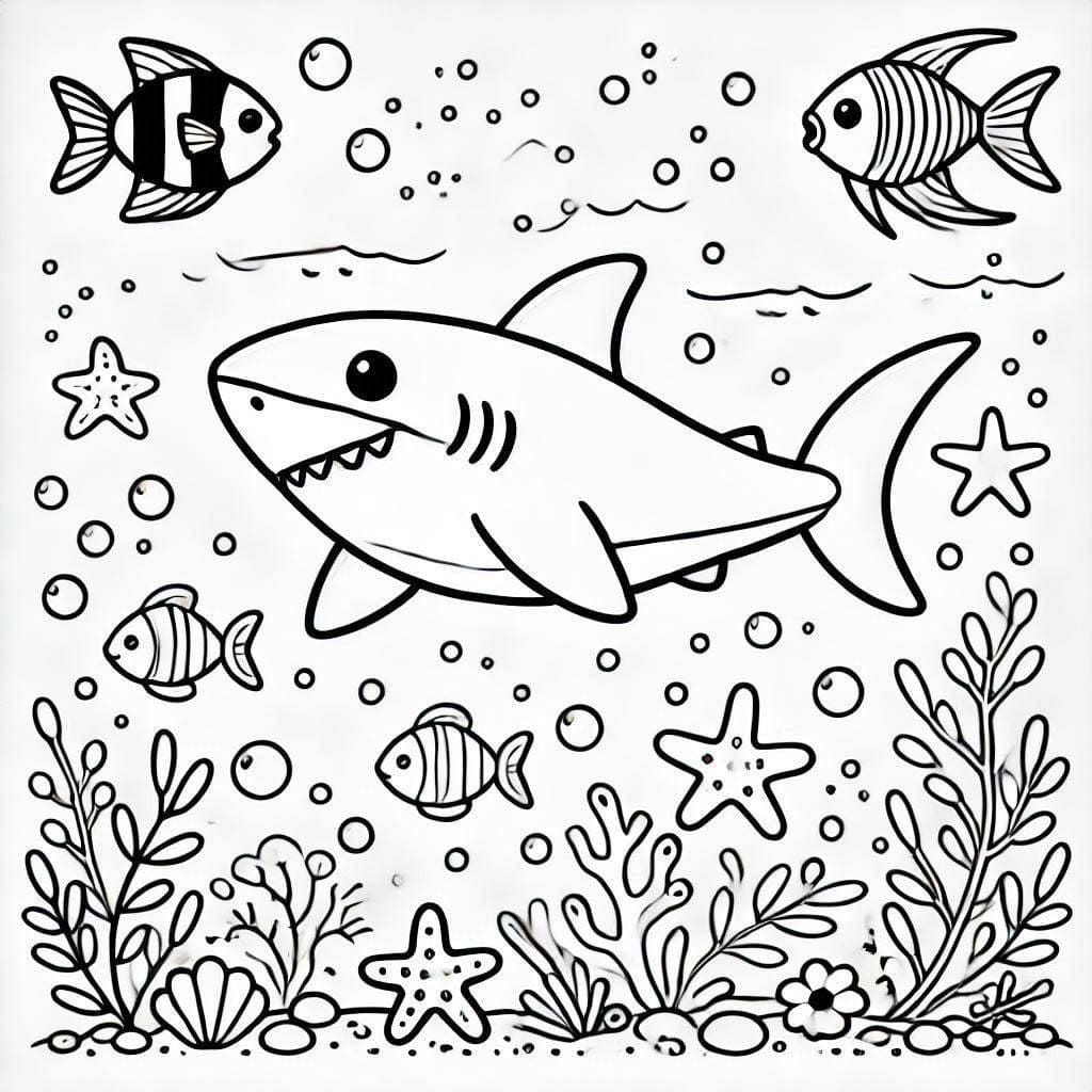 Requin Pour Les Enfants De 2 An coloring page