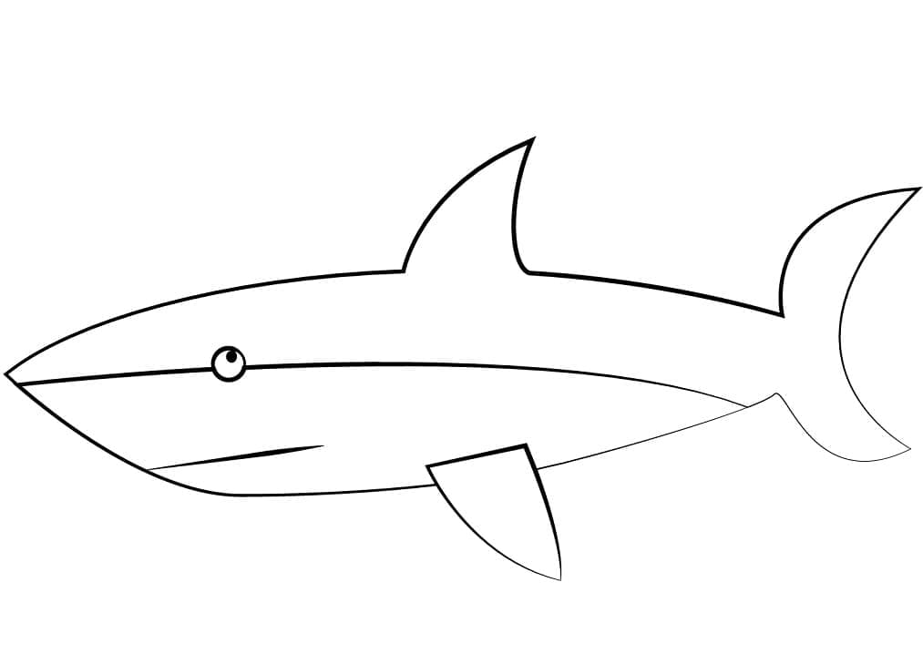 Coloriage Requin Simple