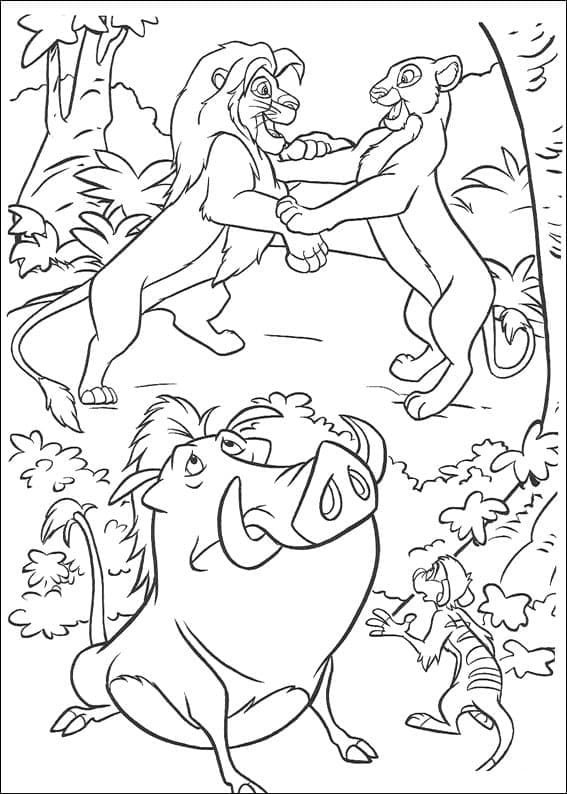 Roi Lion 1 coloring page
