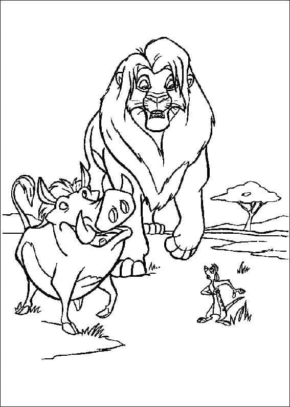 Roi Lion 9 coloring page