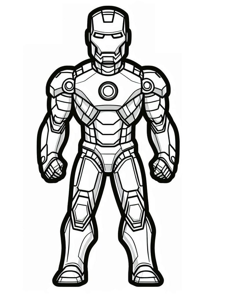 Coloriage Super-héros Marvel Iron Man