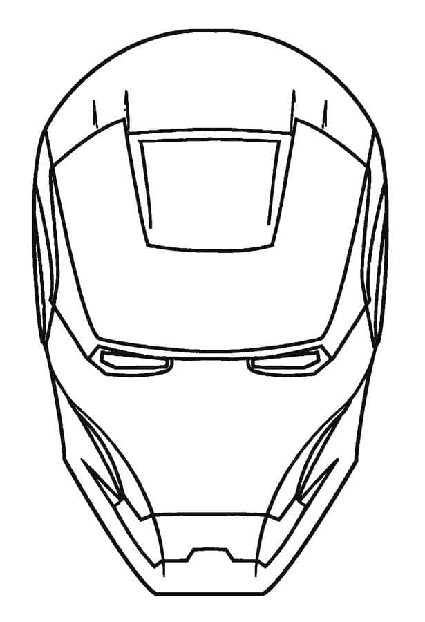 Tête d’Iron Man coloring page