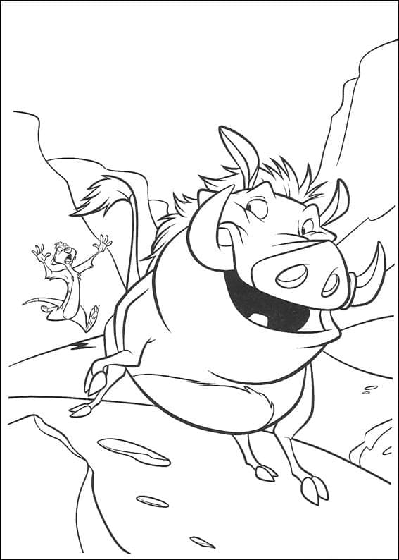 Timon et Pumbaa Gratuit coloring page