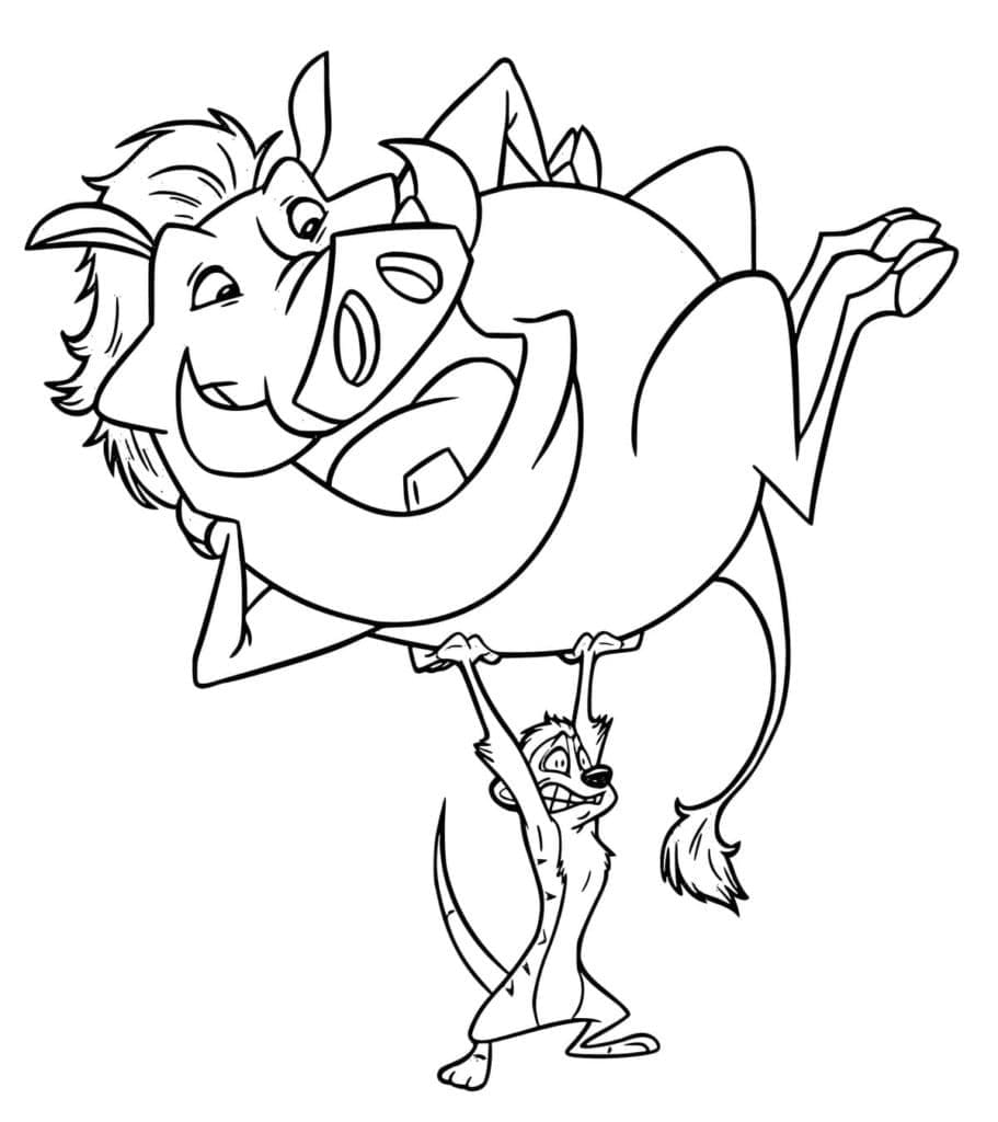 Timon et Pumbaa coloring page