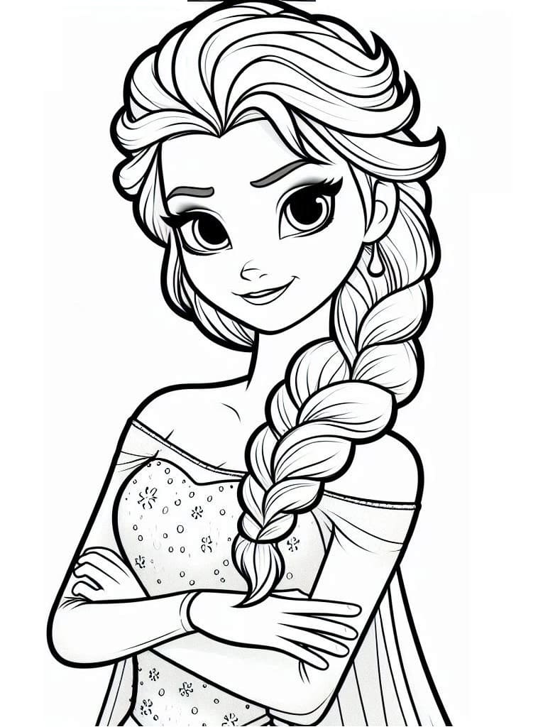 Coloriage Très Belle Elsa