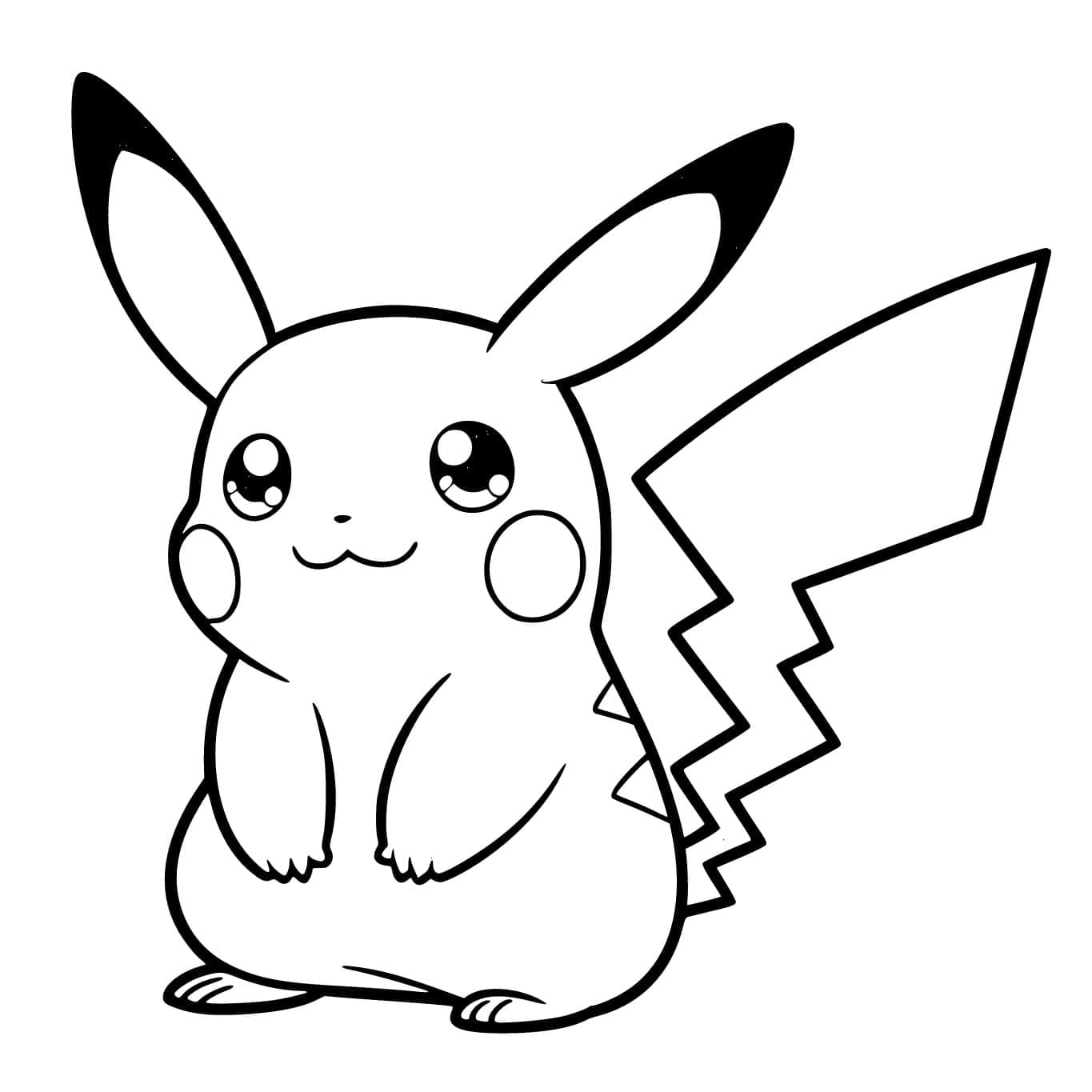 Très Joli Pikachu coloring page