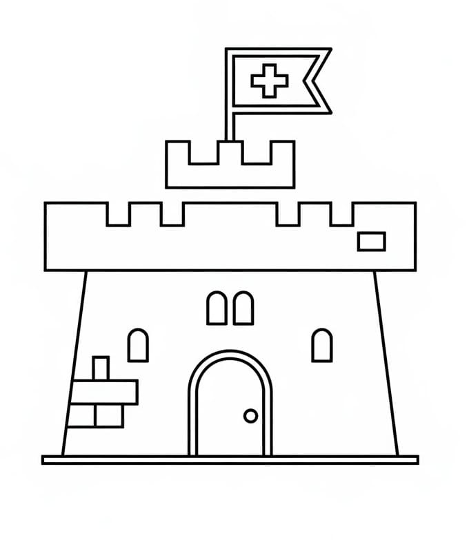 Un Château Mignon coloring page