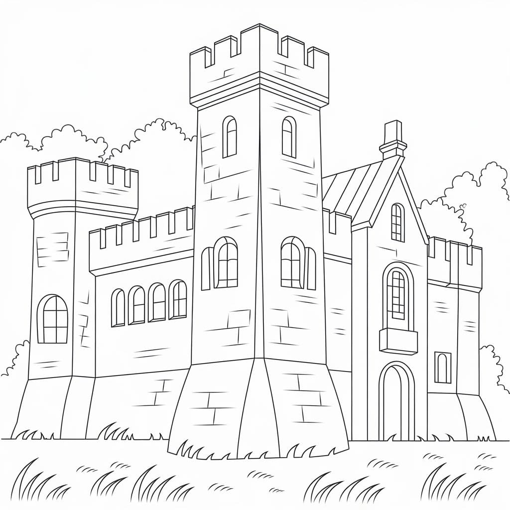 Un Joli Château coloring page