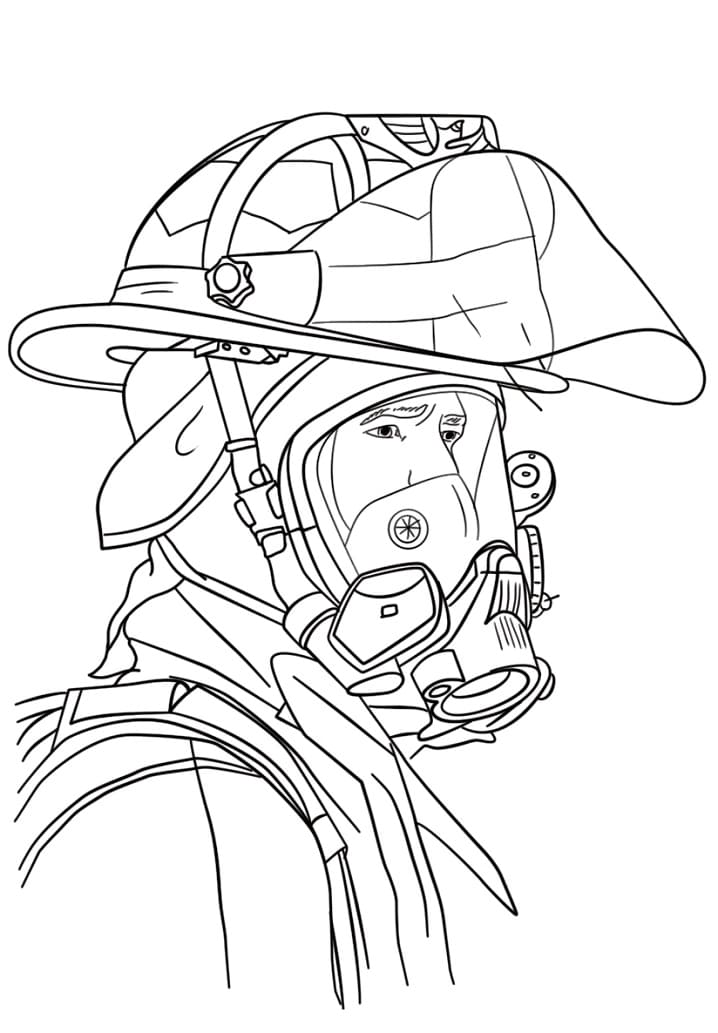 Un Pompier coloring page