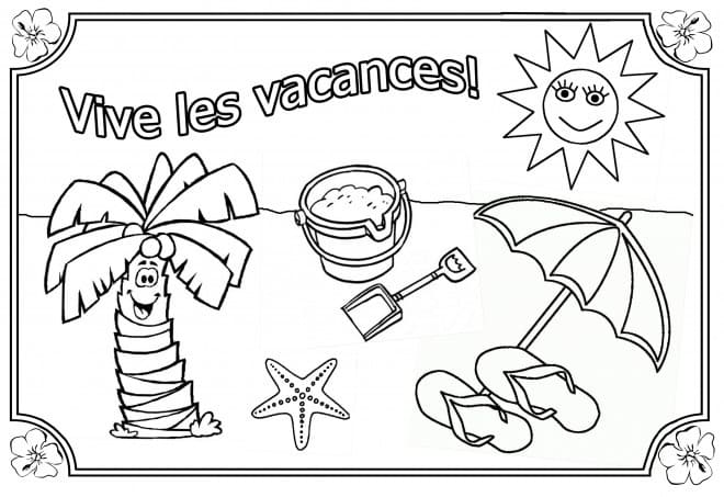 Vacance d’Été coloring page