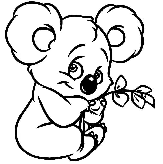 Adorable Koala coloring page