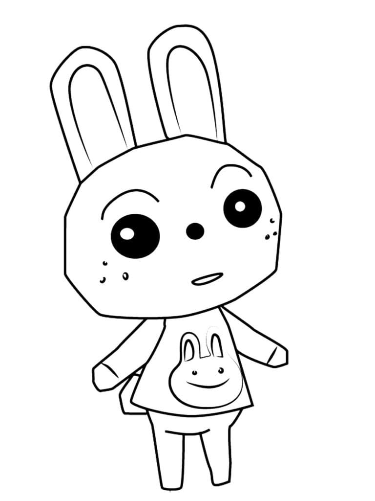 Animal Crossing Peppy coloring page