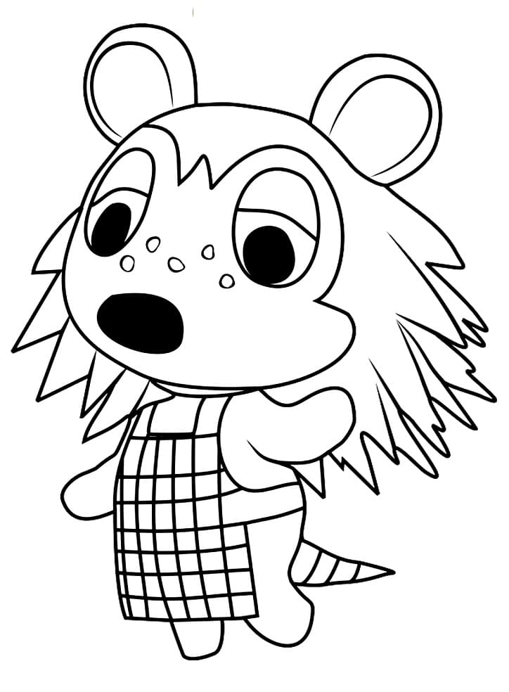 Animal Crossing Sable coloring page