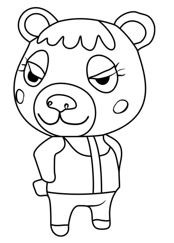 Animal Crossing Tammy coloring page