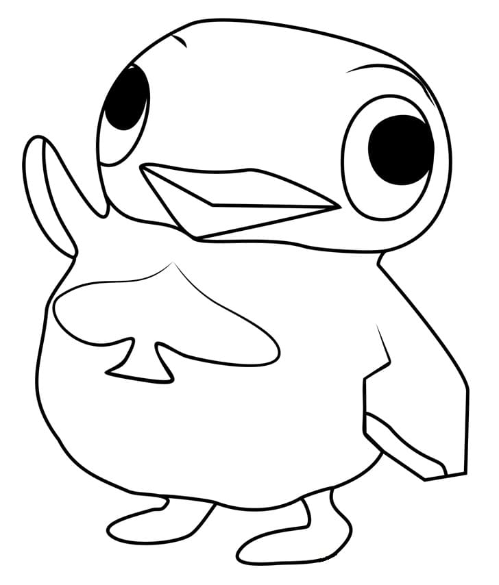 Animal Crossing Wade coloring page