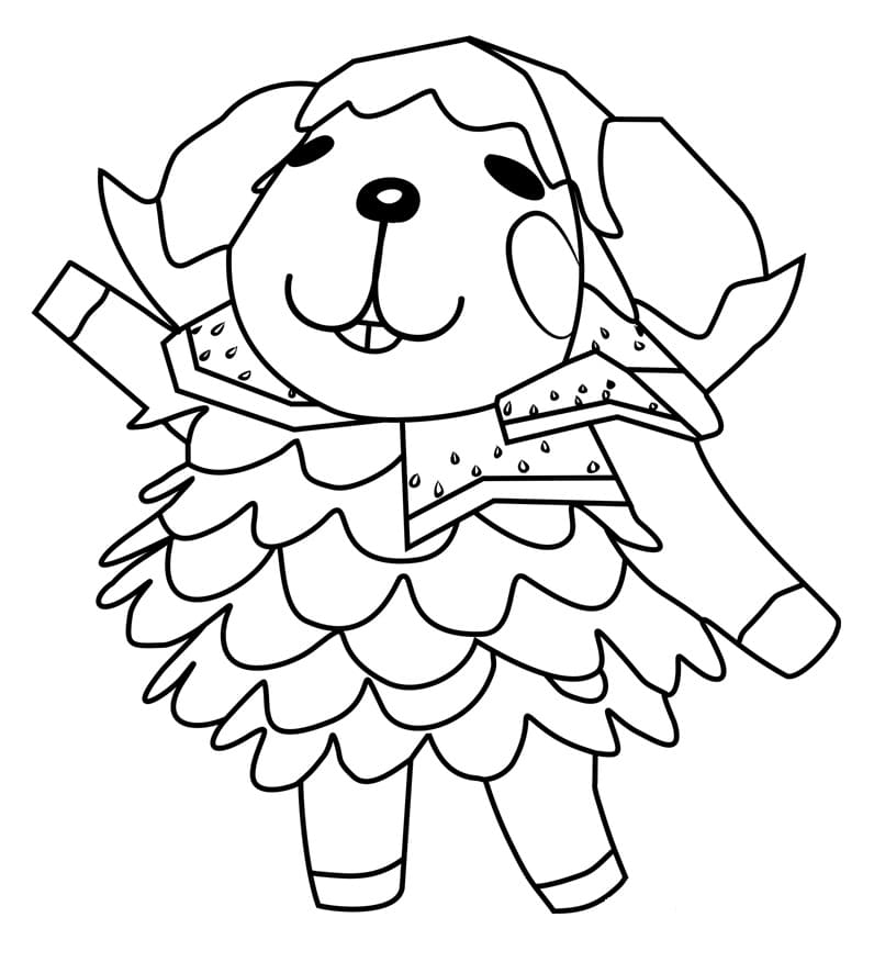 Animal Crossing Wendy coloring page