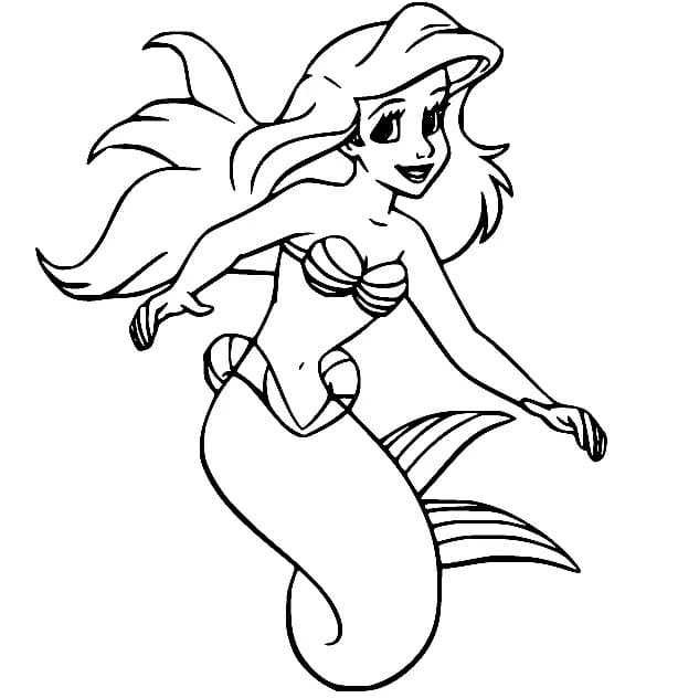 Ariel 1 coloring page