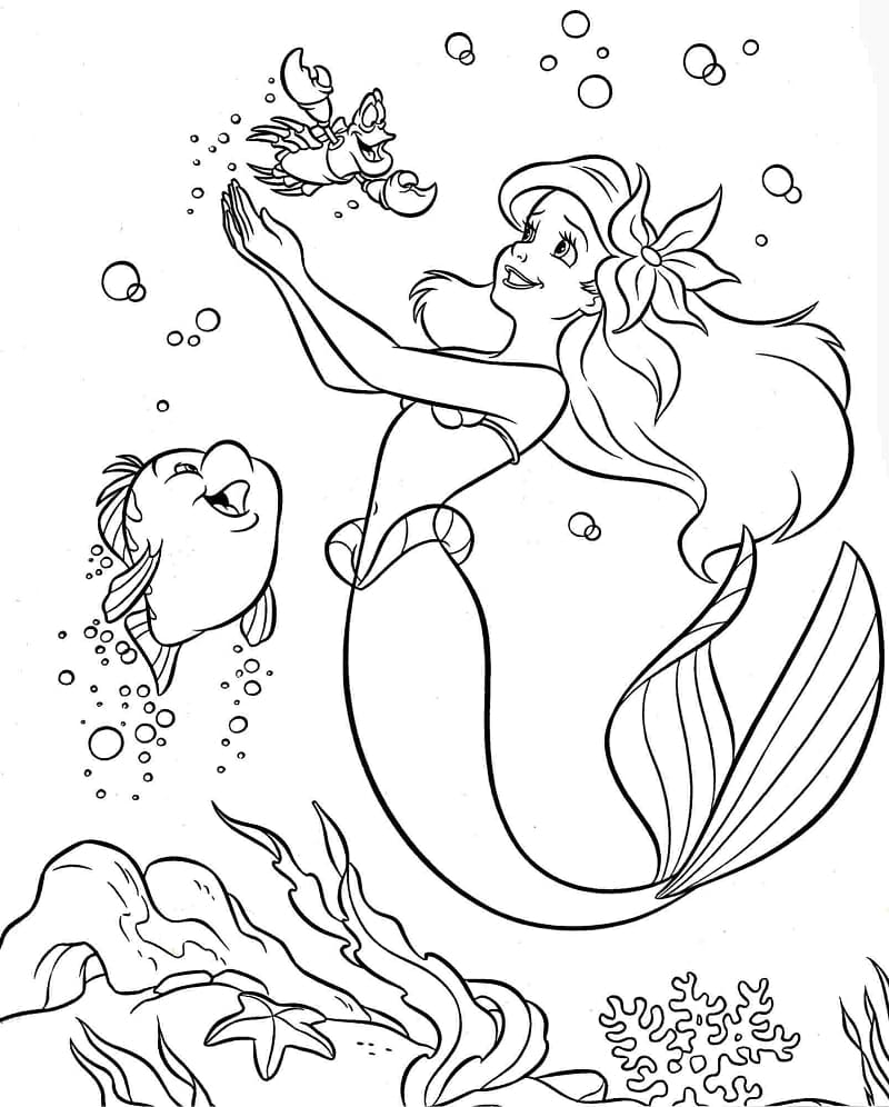 Ariel Pour Les Enfants coloring page