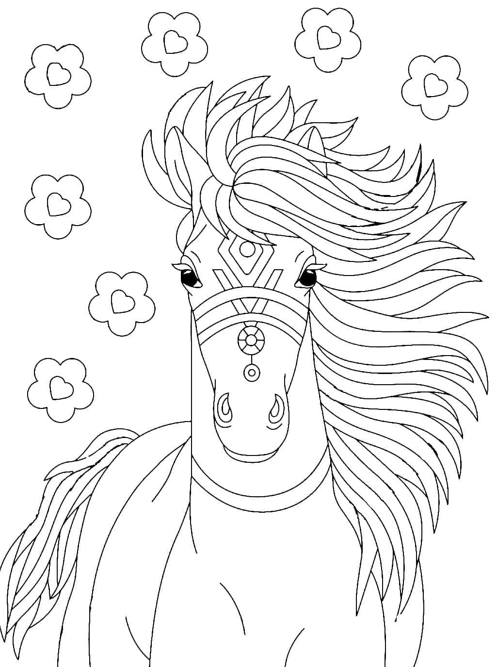 Beau Cheval coloring page