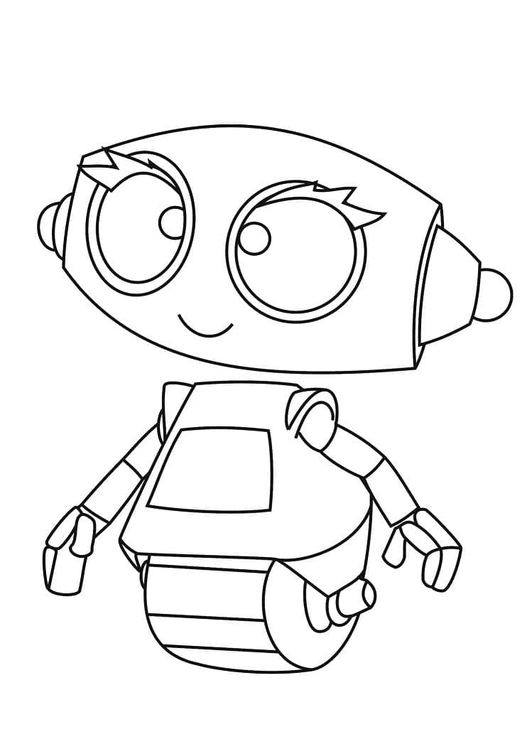 Beau Robot coloring page
