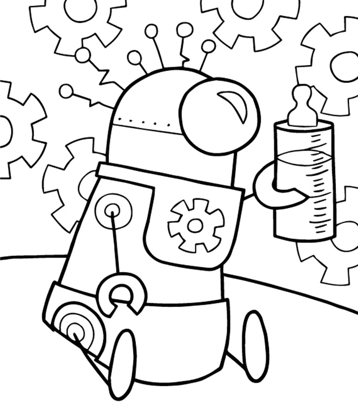 Bébé Robot coloring page
