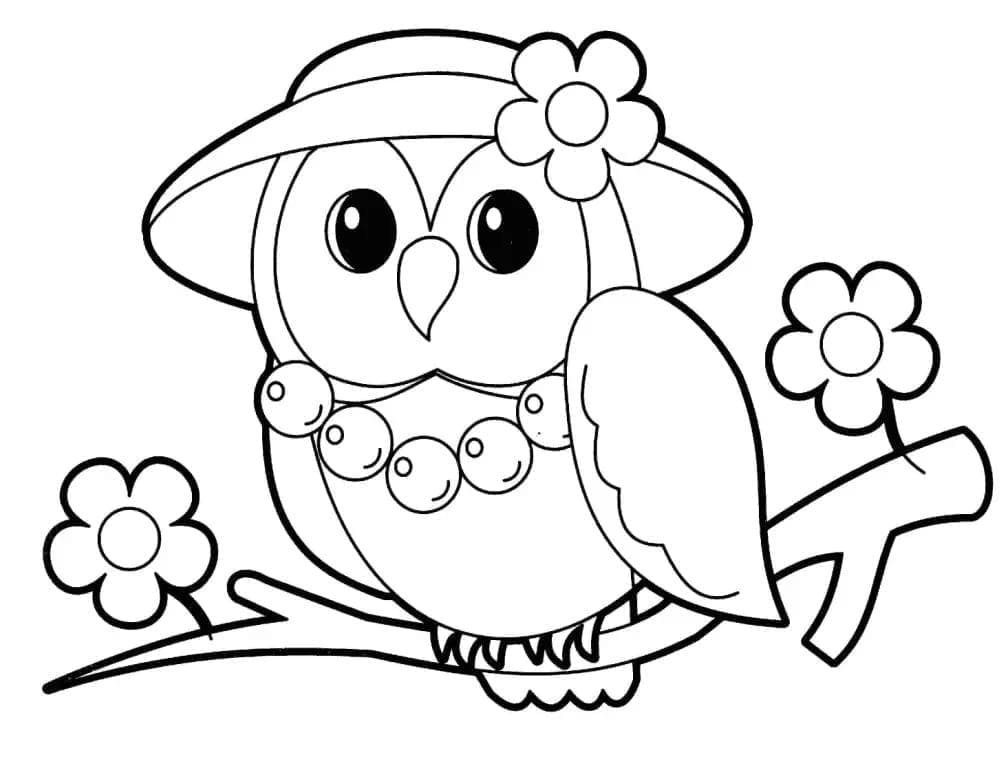 Belle Chouette coloring page