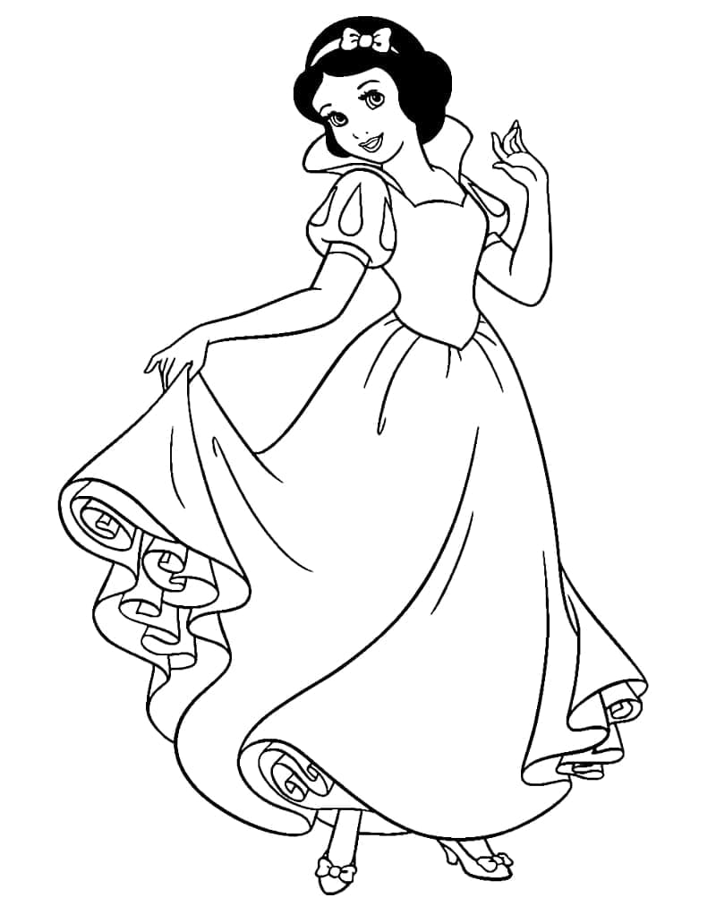 Belle Princesse Blanche Neige coloring page