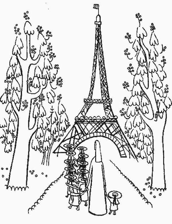 Coloriage Belle Tour Eiffel