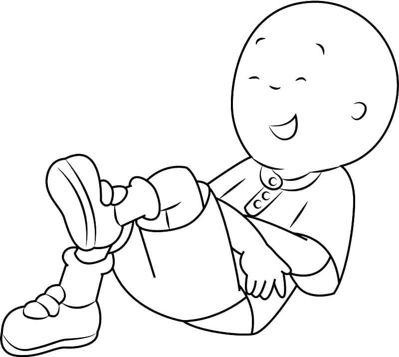 Caillou qui rit coloring page